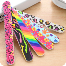 Korean nail tools Printed double-sided nail file grinding manicure frustration strip sand strip thickened sand strip Polishing strip