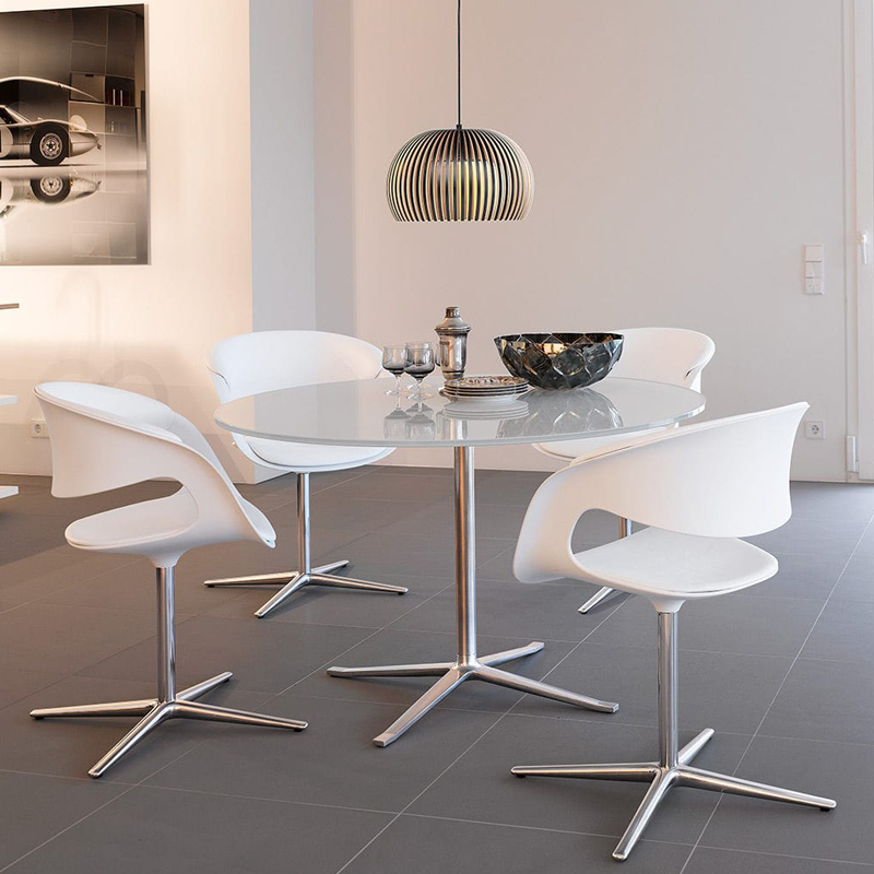 Lahti creative classic style dining chair Danish designer modern light luxury style smiling face chair