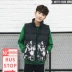 Vest nam mùa thu đông xuống vest vest vest nam phiên bản Hàn Quốc dày cổ áo vest xu hướng áo khoác cotton đẹp trai ao ghi le Áo vest cotton