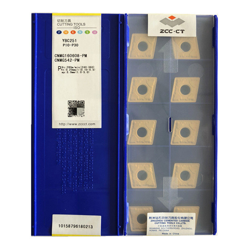 Zhuzhou Numerical Control Blade CNMG160608 160612 160616-PM YBC251 252 Large rhombus through groove