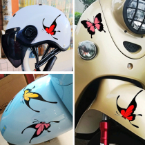 Butterfly battery electric motorcycle body personality waterproof reflective sunscreen block scratches Modified decoration car sticker paper flower painting