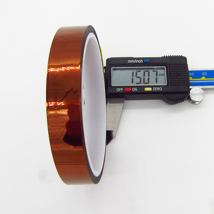 15MM vàng ngón tay băng nhiệt độ cao in 3D băng cách nhiệt polyimide băng truyền nhiệt nâu keo mút 2 mặt