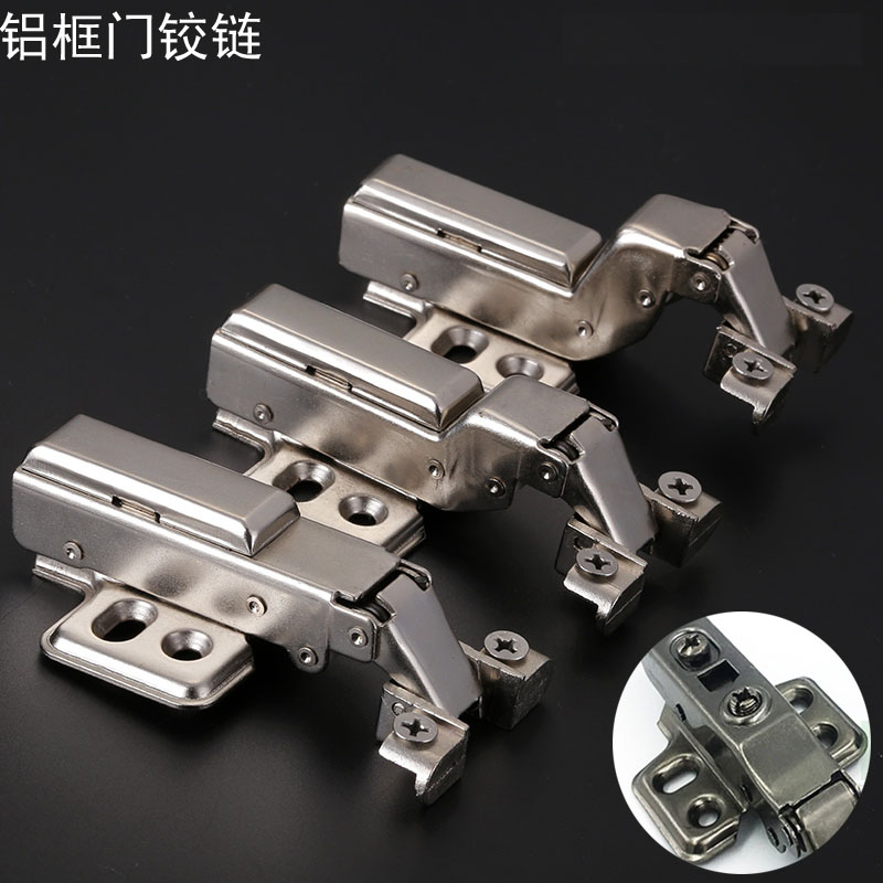 Black aluminum frame door buffer hinge Glass door stainless steel hinge Aircraft hinge Narrow edge 19MM plate hardware