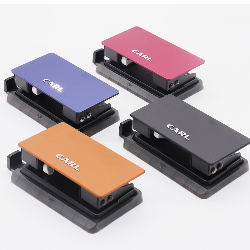 Japanese-made Kalu CARL double-hole puncher two-hole card ruler center positioning hole four-hole puncher 10 sheets