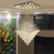 Large Chandelier for the Living Room of a Duplex House, Simple Crystal Chandelier for the Lobby of a Villa, Large Chandelier for the Stairwell of a Loft Apartment