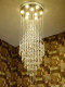 Staircase Chandelier Loft New Chinese Style Crystal Long Chandelier Small Duplex Staircase Villa Living Room Open Space Large Chandelier