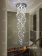 Staircase chandelier Crystal Butterfly Villa hollow large chandelier from the first floor to the second floor special duplex stairwell long chandelier
