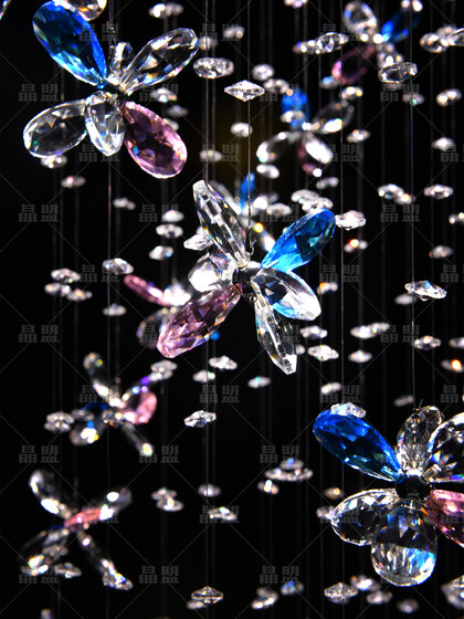 Modern Light Luxury Crystal Loft Apartment Staircase Chandelier Villa Duplex Living Room 2026 New Crystal Flower Chandelier