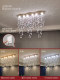 Crystal Dining Chandelier, New French-Style Chandelier for Restaurants, Light Luxury and High-End Feel, Long Strip Dining Room Bar Counter Chandelier