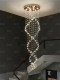 Modern Light Luxury Crystal Loft Apartment Staircase Chandelier Villa Duplex Living Room 2026 New Crystal Flower Chandelier