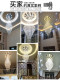 Staircase Chandelier Loft New Chinese Style Crystal Long Chandelier Small Duplex Staircase Villa Living Room Open Space Large Chandelier