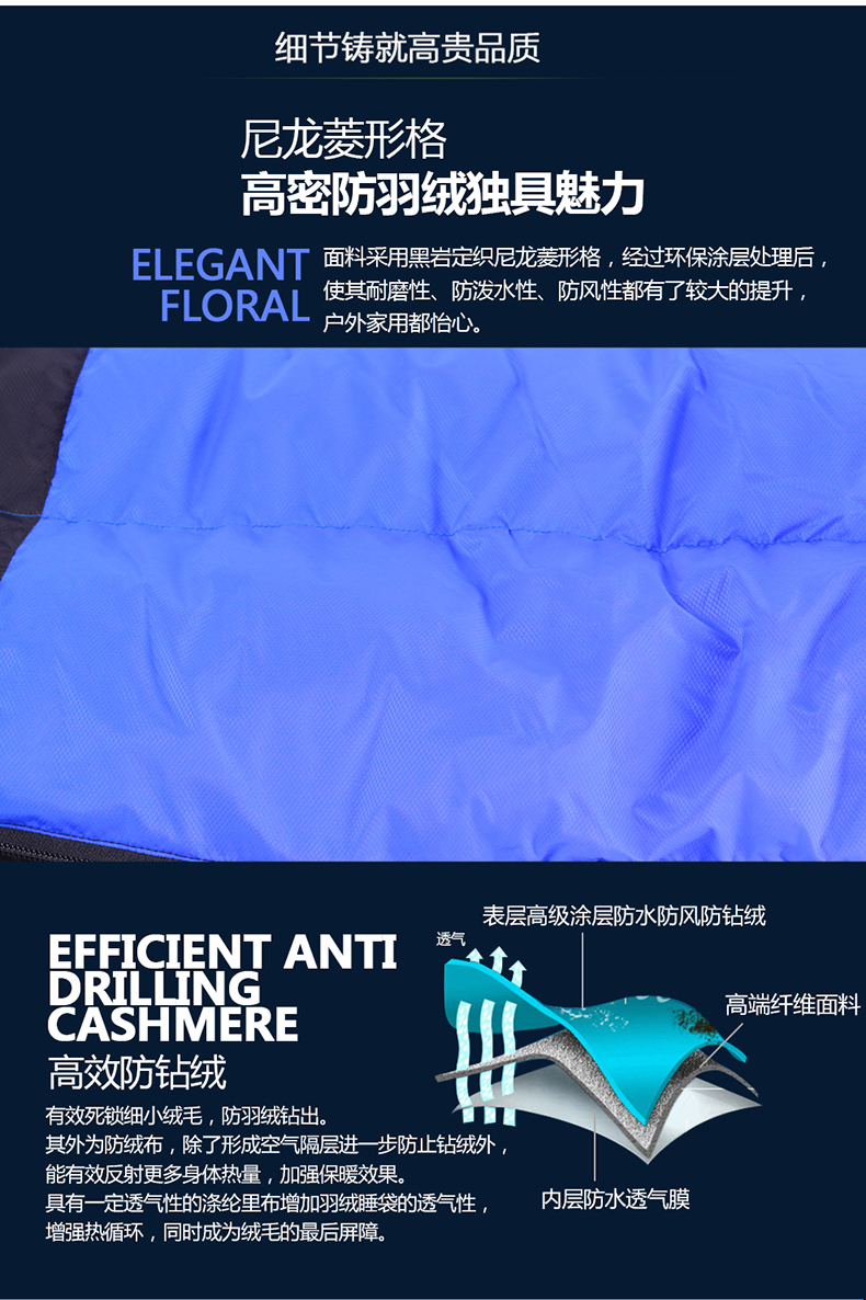BlackCrag / Black Rock và Tilian Series Túi ngủ đôi phong bì ngoài trời 700 Peng Ngỗng trắng nối xuống - Túi ngủ túi ngủ du lịch