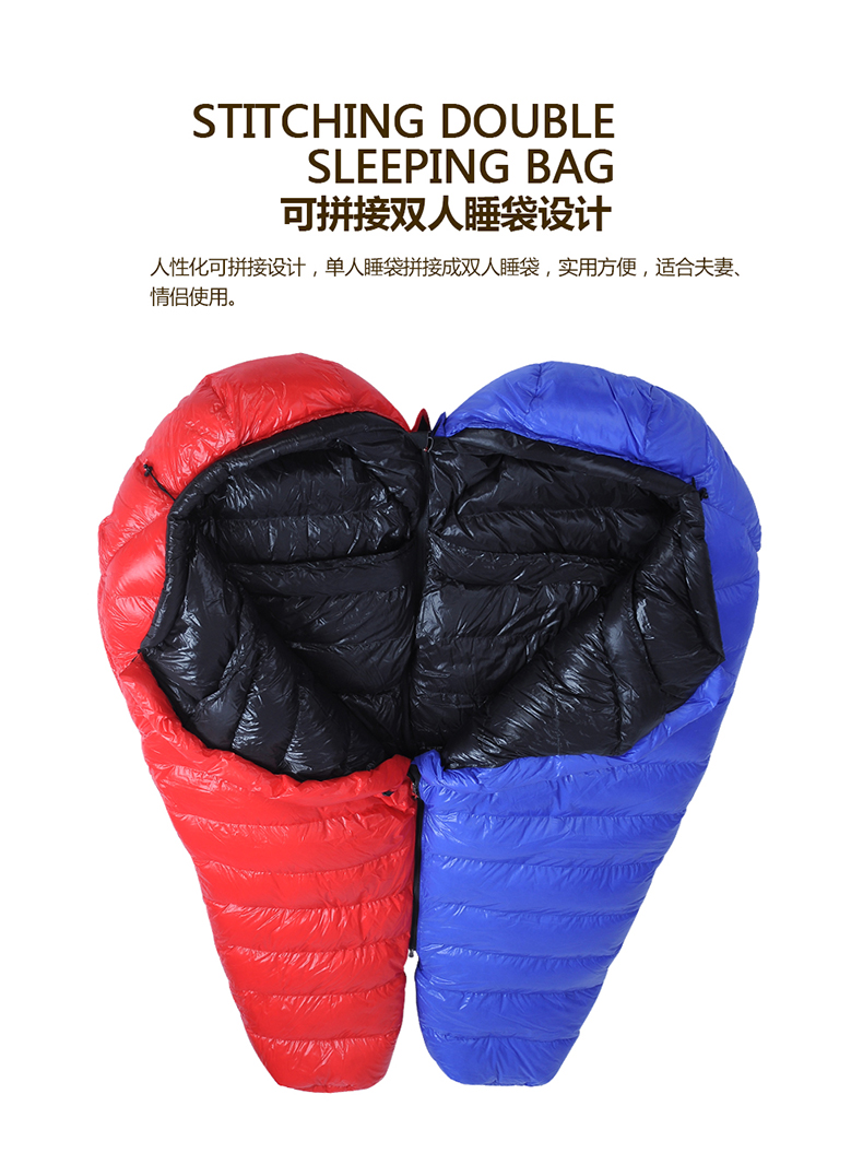 BlackCrag / Black Rock Light Fog Ngoài trời siêu nhẹ xuống túi ngủ 500g 700 Ngỗng trắng xuống -3 độ - Túi ngủ túi ngủ cho bé tiểu học