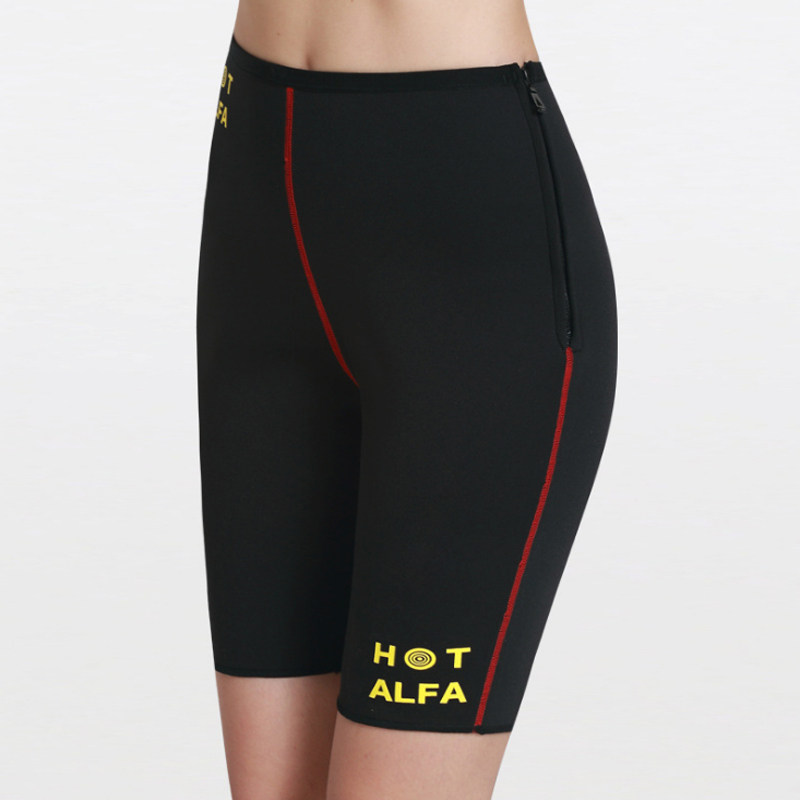 New sweat pants sweating sweating abdomen thin thigh elastic tight sports sweat clothes five points body sculpting hip pants