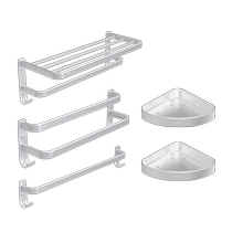 Nine Pastoral Bathroom Bath Towel Rack Small Size Space Aluminium Towel Rack Subtoilette Containing Shelf Toilet Pendentif