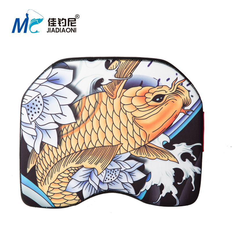 Fishing box cushion thickened waterproof breathable suction cup fishing supplies small seat cushion memory high elastic accessories fishing gear equipment