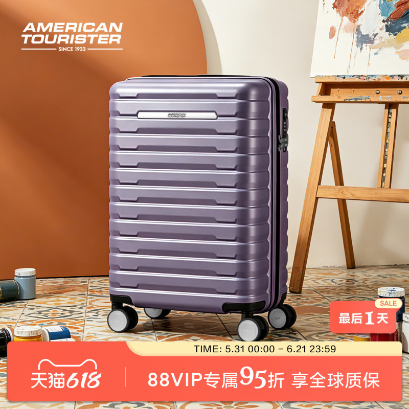 Multiple Sizes, Same Price | American Tourister Horizontal Stripe 28inch Carry-On Suitcase, Large Capacity Business Luggage, Women's Trolley Suitcase, Travel Suitcase Multiple Sizes, Same Price | American Tourister Horizontal Stripe 28inch Carry-On Suitcase, Large Capacity Business Luggage, Women's Trolley Suitcase, Travel Suitcase