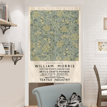 American Abstract Door Curtain Oil Painting Cloth Art Curtain bedroom Kitchen Shelter Curtain-down Closed Aisle Decorated Toilet hanging curtain