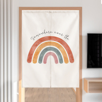 Bedroom Door Curtain Home Free of perforated partitions curtains Childrens house cloth Art Semi-curtain Kitchen Toilet toilet Half-cut curtain