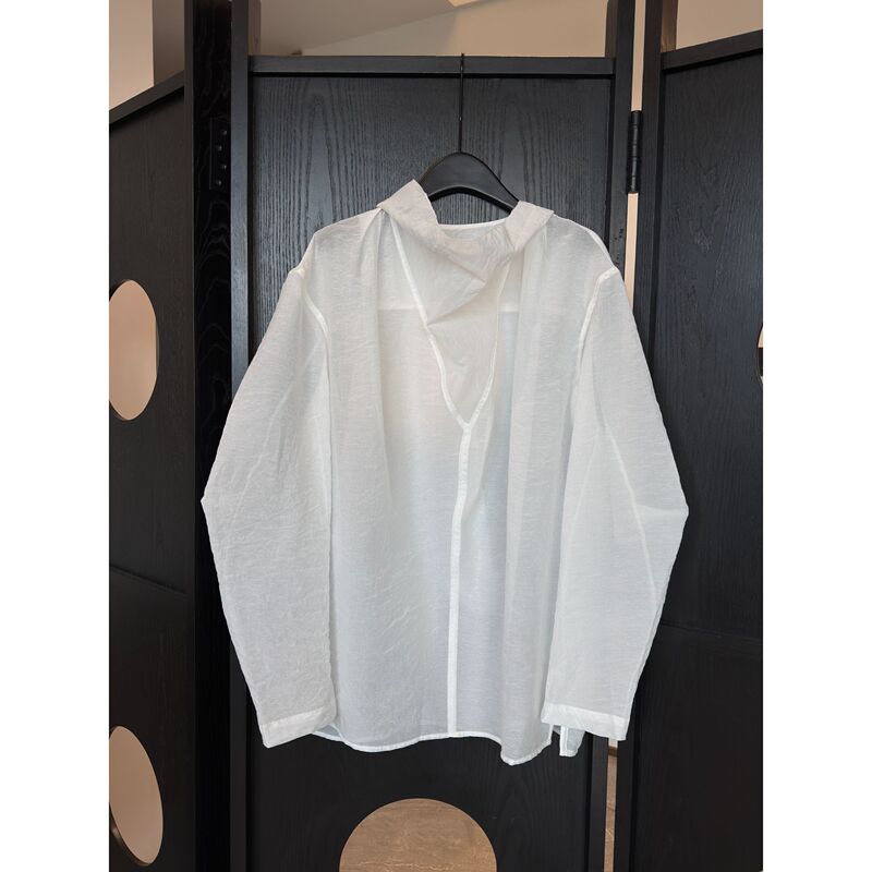 Dai's High-Neck Silk Shirt Sun Protection Cover-Up