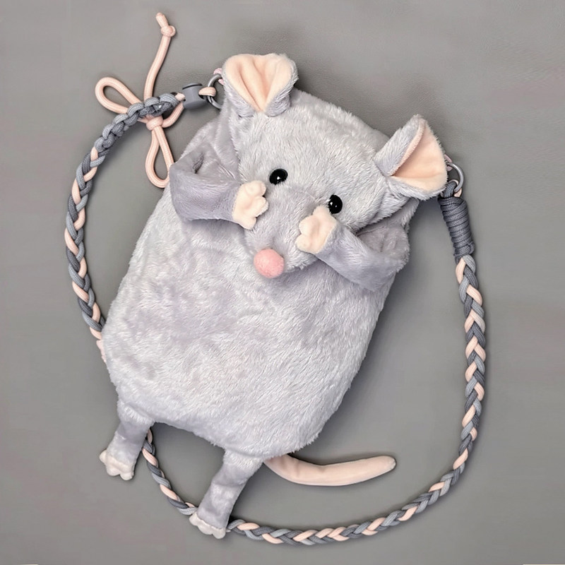 Japanese Lorz Rat Crossbody Bag Funny Mouse Bag Versatile Bag Storage Bag Birthday Gift