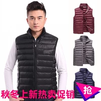 Mùa thu và mùa đông mẫu áo khoác nam trẻ trung xuống áo vest cotton nam nhẹ vest mùa đông cộng với áo béo cỡ lớn áo vest trung niên