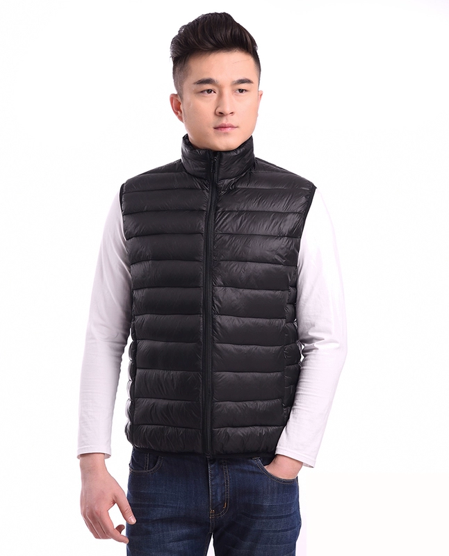 Mùa thu và mùa đông mẫu áo khoác nam trẻ trung xuống áo vest cotton nam nhẹ vest mùa đông cộng với áo béo cỡ lớn