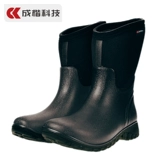 Удерживающие тепло флисовые туфли, зимние нескользящие износостойкие высокие сапоги, средней длины