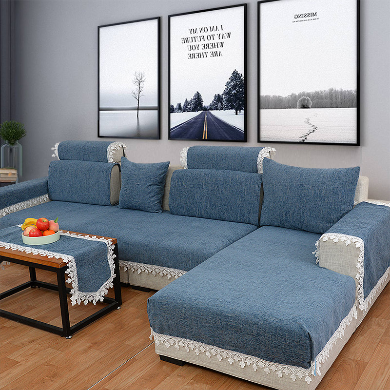 Private custom fabric sofa cushion four seasons universal simple non-slip sofa cover back cover all-inclusive full-cover cushion