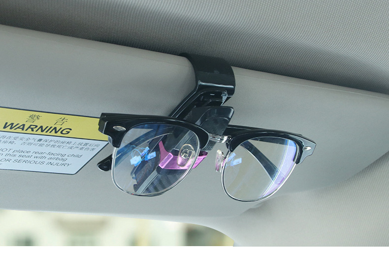 Kính xe khung clip chủ thẻ xe kính râm kính hộp xe khung mắt kính chống nắng lưu trữ đa chức năng - Kính khung kính chrome hearts