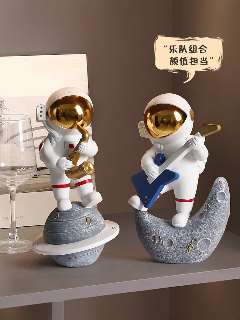太空人创意酒柜摆件高档客厅电视柜玄关家居装饰品太空人轻奢摆设详情4