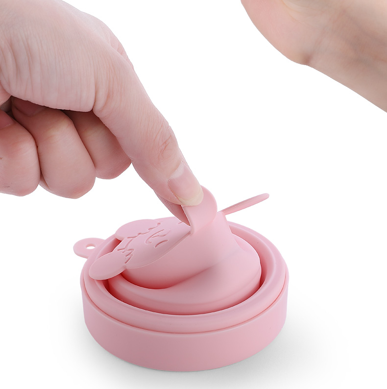 Nhật Bản FaSoLa Cup Cup di động Kính thiên văn Cốc du lịch Thực phẩm Lớp Silicone Bao phủ nén Cup Cup Miệng bình nước giữ nhiệt lock&lock