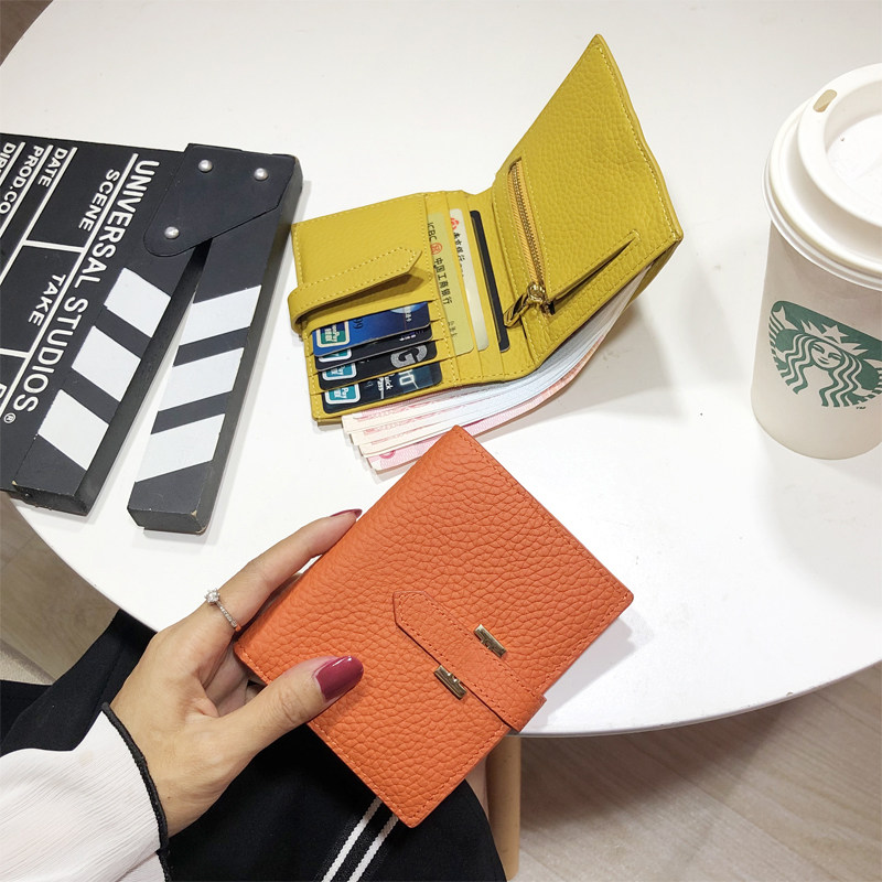 Lady wallet short 2022 new leather niche design wallet in exquisite high - grade luxury luxury high end