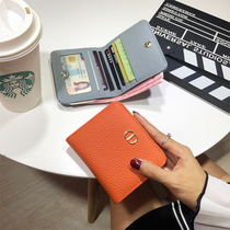 Genuine leather wallet female crowdsourced design ultra-thin small and short leather wallet jayoins wind 2022 new exploits net red