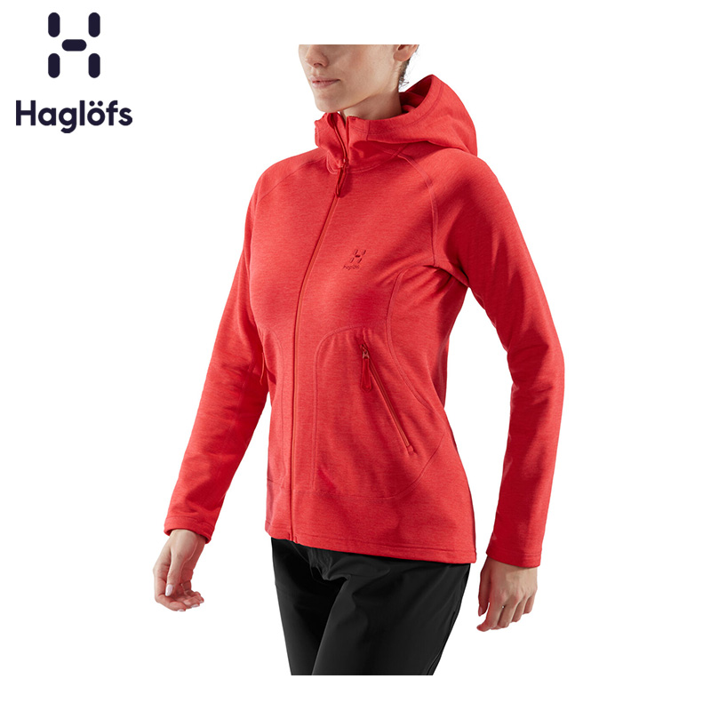 Haglofs Matchstick Women's Outdoor Full Zipped with cap Warm Grip Suede 604111 European version-Taobao