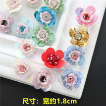 Handmade nail beads multi-color beads flower cloth stickers clothes shoe accessories decorative patch decals DIY accessories