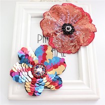 New sequin large flower cloth stickers fashion coat jacket patch hole decoration DIY accessories