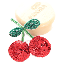 Clearance handmade nail beads clothes hair accessories DIY accessories childrens wear red cherry cloth patch patch patch patch patch