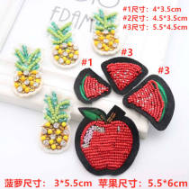 Clearance summer new fruit clothes hair accessories decoration patch Pineapple Watermelon Apple Cherry DIY accessories