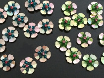 Clearance: Mini handmade nail bead five petal flower cloth patch clothing shoe bag hat fake collar DIY decorative patch decal