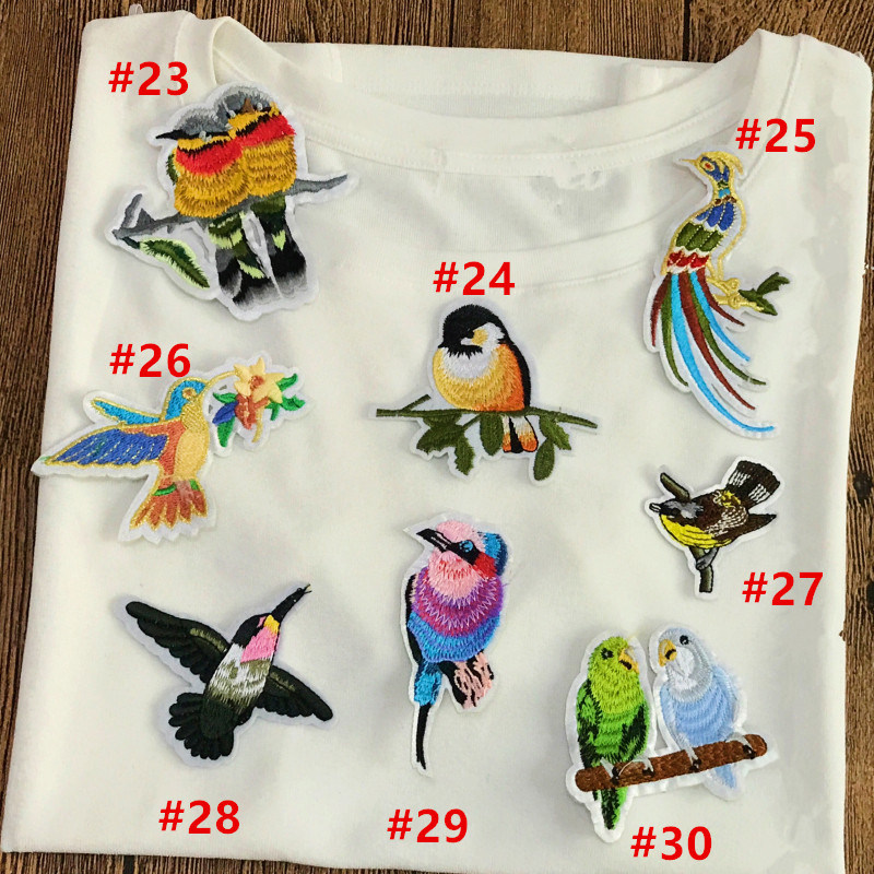 Explosive embroidered bird cloth stickers clothes coat sweater decoration DIY accessories patching holes decals