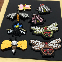 Embroidered bottom handmade bees cloth patch shoes DIY accessories decorative patch accessories