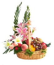 Blessing Flower Fruit Basket Shanghai Flower Fruit Basket Professional Distribution Store Shanghai Flower Shop Physical Fruit Shop