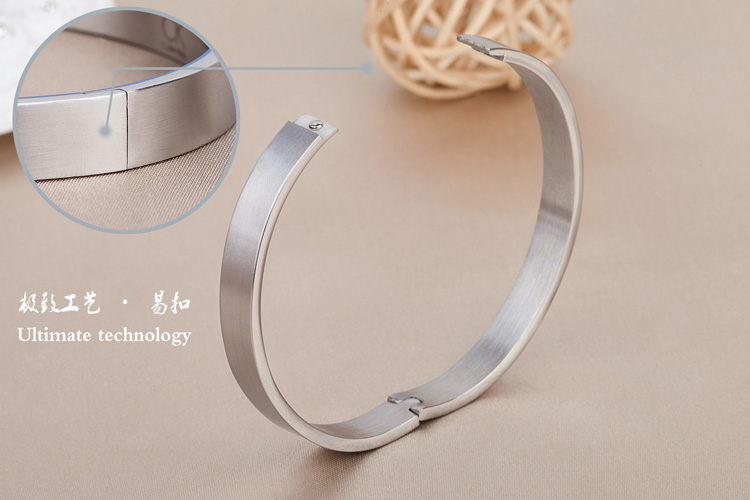 Cặp đôi vòng tay Chữ đơn giản bằng thép Titan Hàn Quốc vòng tay hermes
