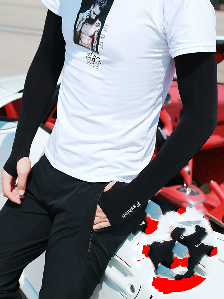 Fat 2021 sleeve long version sunscreen sleeve men's large size four seasons driving sunscreen sunshade arm sleeve