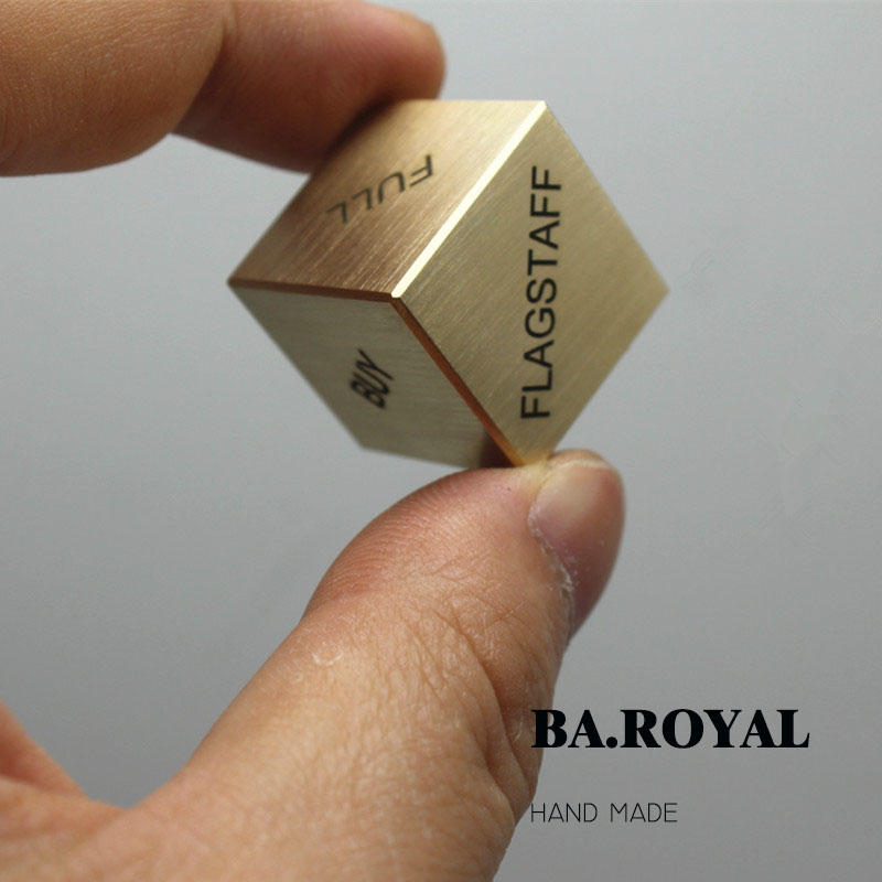 Handmade brass dice metal dice large town mahjong stock dice