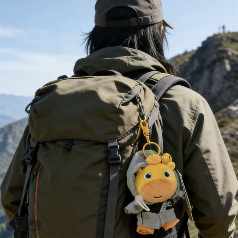 【Baby Doll Included】Capybara Hiking Lulu Outdoor Trekking Plush Toy 10cm Fleece Jacket Plush Backpack Pendant
