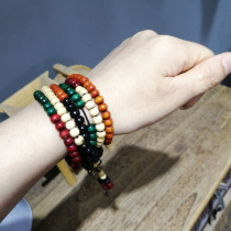 Direct Sowing Room Seconds Kill RMB10  Coupon Five Colorful Wooden Beads Art Ethnic Multicircle Bracelet 5001