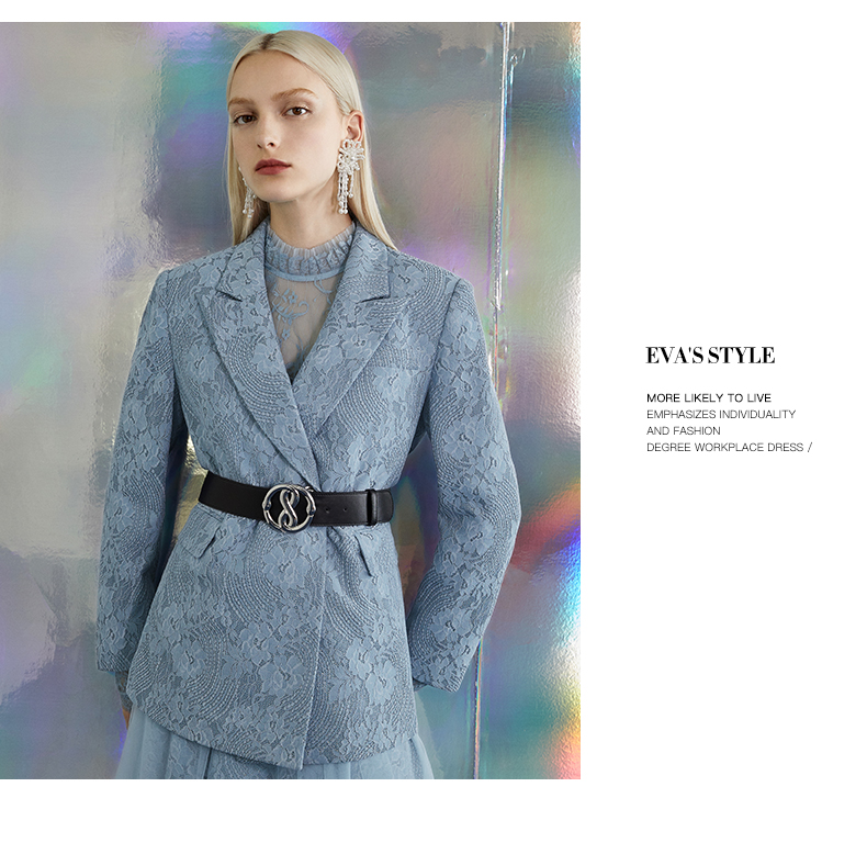 Pre-sale Ivy Ou Xiu 2019 Autumn Women New Niche Pháp Elegant Elegant Suit Suit Suit Suit - Business Suit măng tô nữ