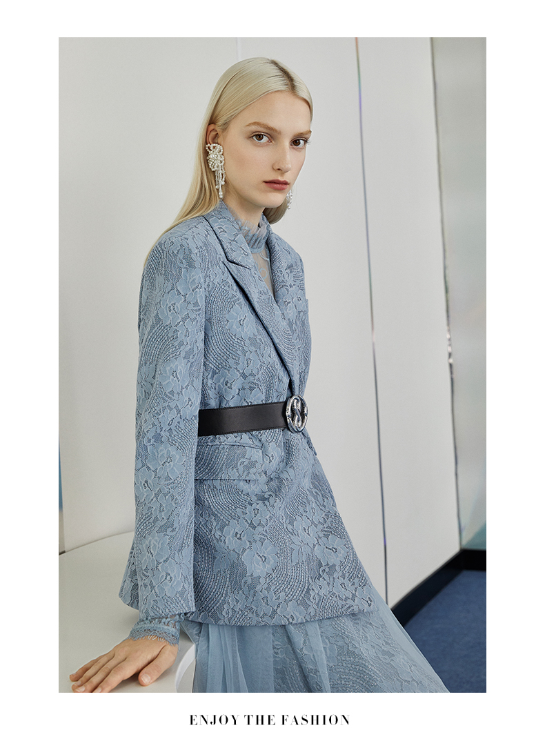 Pre-sale Ivy Ou Xiu 2019 Autumn Women New Niche Pháp Elegant Elegant Suit Suit Suit Suit - Business Suit măng tô nữ